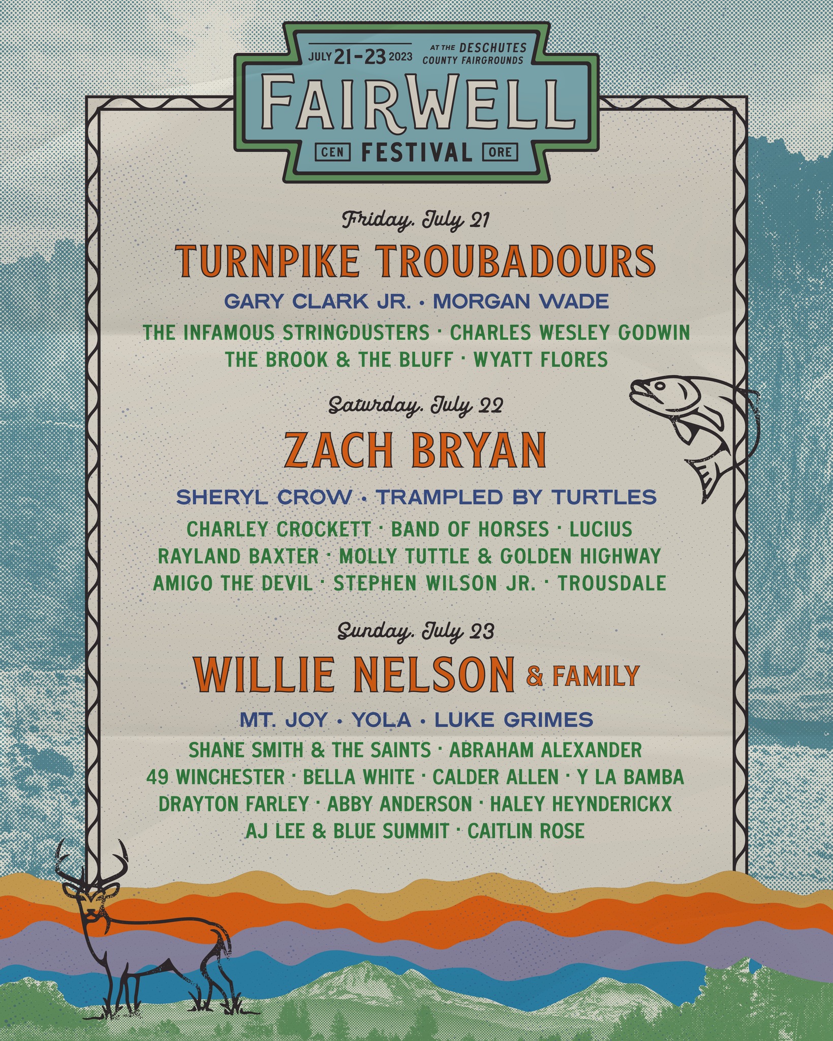 FairWell Festival: Willie Nelson, Nathaniel Rateliff and The Night Sweats & Mt. Joy - Sunday at Mt. Joy Concert